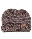 C.C Slouchy Two-Tone Detailed Knitted Beanie Winter Hat