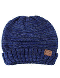 C.C Slouchy Two-Tone Detailed Knitted Beanie Winter Hat