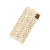 C.C Solid Ribbed Ponytail Headband Ear Warmer Earmuff