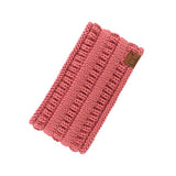 C.C Solid Ribbed Ponytail Headband Ear Warmer Earmuff
