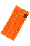 C.C Solid Ribbed Ponytail Headband Ear Warmer Earmuff