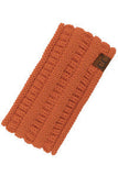 C.C Solid Ribbed Ponytail Headband Ear Warmer Earmuff