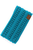 C.C Solid Ribbed Ponytail Headband Ear Warmer Earmuff