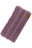 C.C Solid Ribbed Ponytail Headband Ear Warmer Earmuff