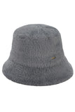 C.C Solid Short Hair Faux Fur Winter Bucket Hat