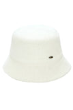 C.C Solid Short Hair Faux Fur Winter Bucket Hat