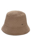 C.C Solid Short Hair Faux Fur Winter Bucket Hat