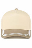 C.C Two Tone with Retro Stripe Cotton Trucker Cap
