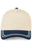 C.C Two Tone with Retro Stripe Cotton Trucker Cap