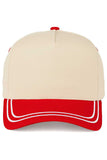 C.C Two Tone with Retro Stripe Cotton Trucker Cap