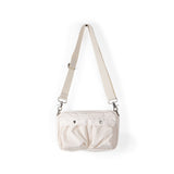 Women's bag simple tooling shoulder Crossbody bag, small pleated stylish casual nylon bag, small square purse