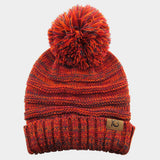 Cable Knit Ribbed Chunk Pom Pom Beanie Hat