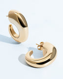 Camila Chunky Open Hoop Earrings Gold