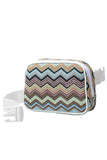 Chevron Pattern Straw Sling Bag