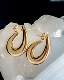 Clara Chunky Gold Hoop Earrings Gold