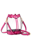 Women's Clear Crossbody Stadium Bucket Bag