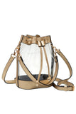 Women's Clear Crossbody Stadium Bucket Bag