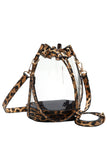Women's Clear Crossbody Stadium Bucket Bag