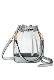 Women's Clear Crossbody Stadium Bucket Bag