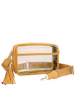 Women's Clear PU Cross Body Camera Bag Crossbody