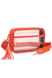 Women's Clear PU Cross Body Camera Bag Crossbody