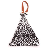 Collins Leopard Print Triangle Top Handle Shoulder Handbag
