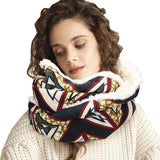 Colorful Pattern Soft Sherpa Infinity Scarf