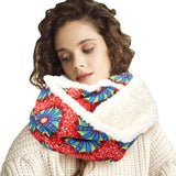 Colorful Pattern Soft Sherpa Infinity Scarf