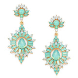 Crystal Rhinestone Flame Evening Earrings