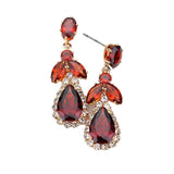 CZ Multi Stone Dangle Evening Earrings