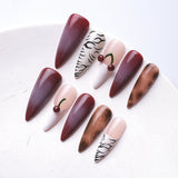 1076 Handmade Nail Wear Nail Art Reusable Press on Nails False Nails