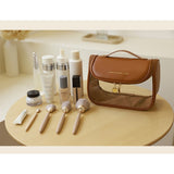 Visible portable cosmetic bag, large capacity portable cosmetic storage bag, multi-functional waterproof toilet bag, travel makeup bag, transparent makeup purse,