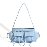 Summer nylon texture portable shoulder bag, casual shoulder bag, hobo shoulder bag, top handle shoulder purse