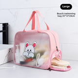 Cosmetics storage bag, wet and dry separation toilet bag, fitness transparent waterproof cosmetic bag, transparent makeup purse,Makeup bag with compartments,