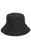 DAISY PATTERN EMBROIDERED BUCKET HAT