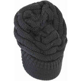 Ribbed Knit C.C Hat with Brim
