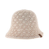 Diamond Lace Knitted Reversible C.C Cloche Bucket Hat
