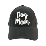 Dog Mom Embroidered Mesh Back High Ponytail C.C Ball Cap