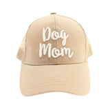 Dog Mom Embroidered Mesh Back High Ponytail C.C Ball Cap