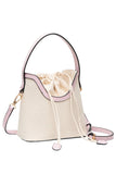Drawstring Satchel Canvas Crossbody Bucket Bag
