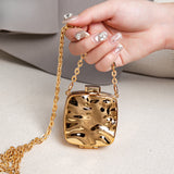Acrylic Box Bag Summer Lady, Mini Lipstick Air Cushion Storage Bag, Mini Metallic Little Purse, Clutch Purse
