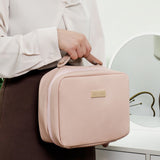 Makeup Bag Organizers, PU Square Portable Cosmetic Bag, Cosmetic Storage Bag, Portable Travel Large-capacity Wash Bag, Makeup Bag with Compartments,