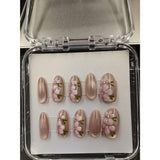 1052- Handmade press on nails fake nails removable Handmade Drawing Nails