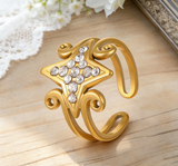 18K Gold Stainless Steel Natural Stone Ring