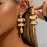 Vintage Textured Wrinkle Geometric Earrings