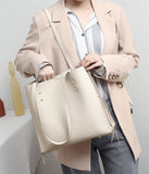 Genuine leather large hobo bag for women commuter bucket bag 5558