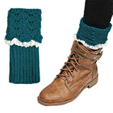 Emerald Scale Crochet Leg Warmer Boot Topper