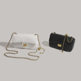 Small square crossbody purse, chain shoulder bag, fashionable snake pattern crossbody small square bag