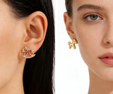 Luxury Festive Pony Stud Earrings Lucky "Rich Immediately" Fashion Earrings