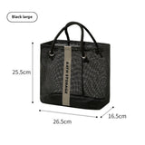 Mesh bath bag, mesh pocket tote swimming wash bag, men's bath towel bath bag, large storage bag